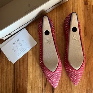 Red Rothy flats pattern size 8 never worn